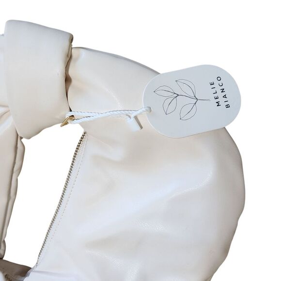 Melie Bianco Alexandra Top Handle Bag in Cream Vegan Leather Handbag Purse New - Picture 7 of 9